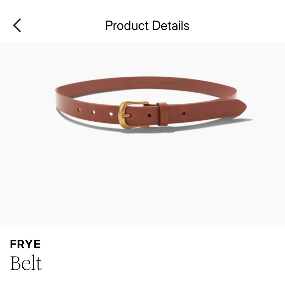 Frye Sleek brown Leather Belt